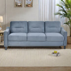 Canapé sectionnel 3 places en velours 76,7 avec coussins amovibles