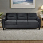 Canapé sectionnel 3 places en velours 76,7 avec coussins amovibles