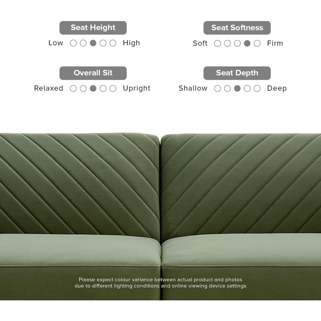 Canapé-lit futon moderne du milieu du siècle 76,8 po - Petit canapé-lit causeuse avec housse en velours de qualité supérieure pour salon, vert olive