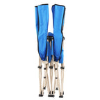 Lit de camping pliable d'extérieur de 76 pieds, bleu