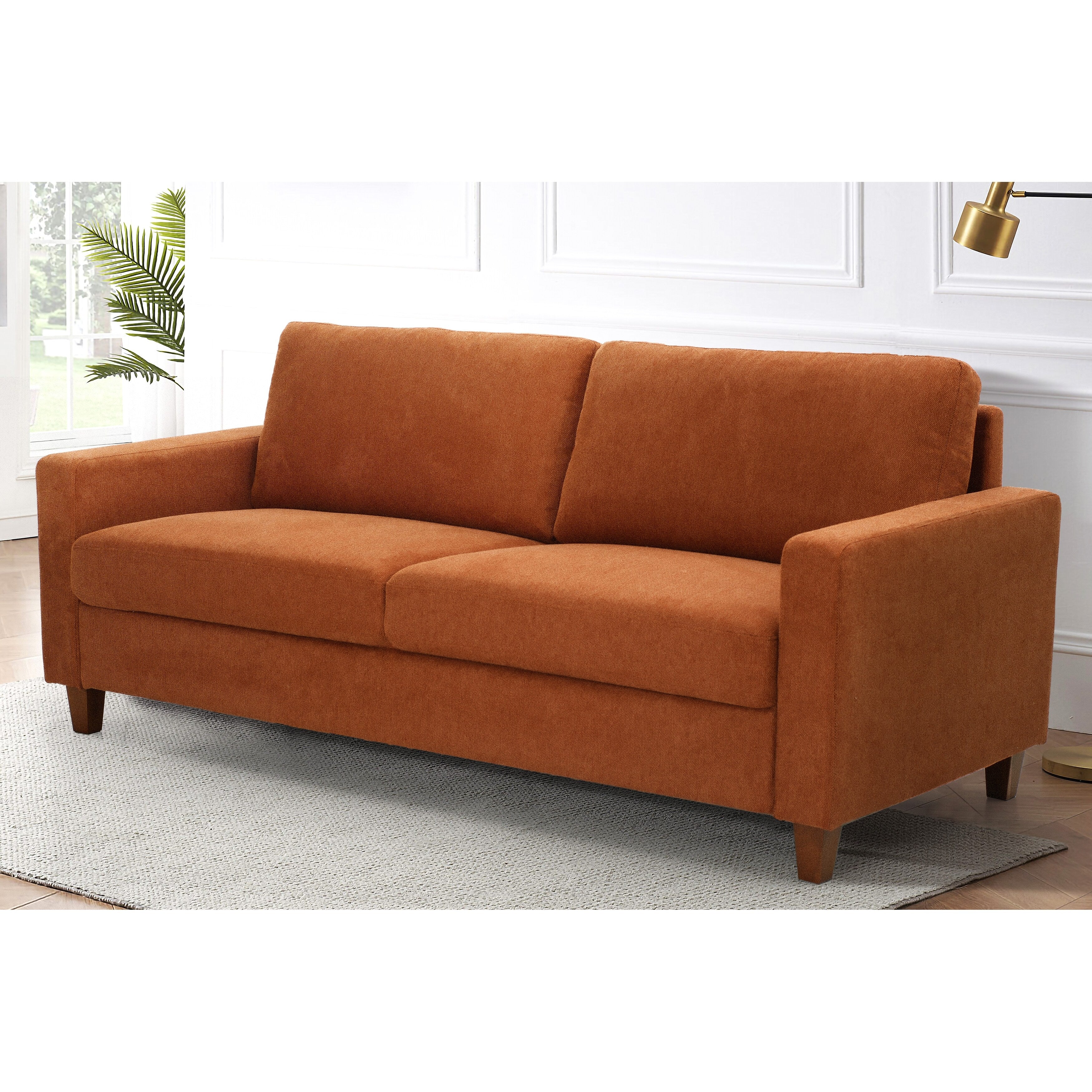 Canapé de salon rembourré de style transitionnel de 77 po