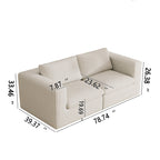 Canapé modulaire Cloud 2 places en velours côtelé 78,74 $ sans assemblage requis