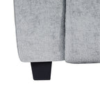 Canapé 3 places rembourré en chenille 78,7 avec pieds en plastique et 2 coussins pour le salon