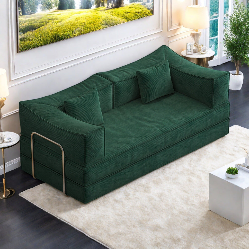 Canapé-lit 3 places en mousse 78,7 avec accoudoirs et confortable pour le salon et la chambre