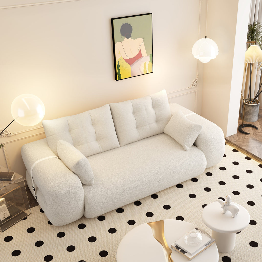 Lit pour chien 78,7 pouces, canapé-lit pliant 3 en 1