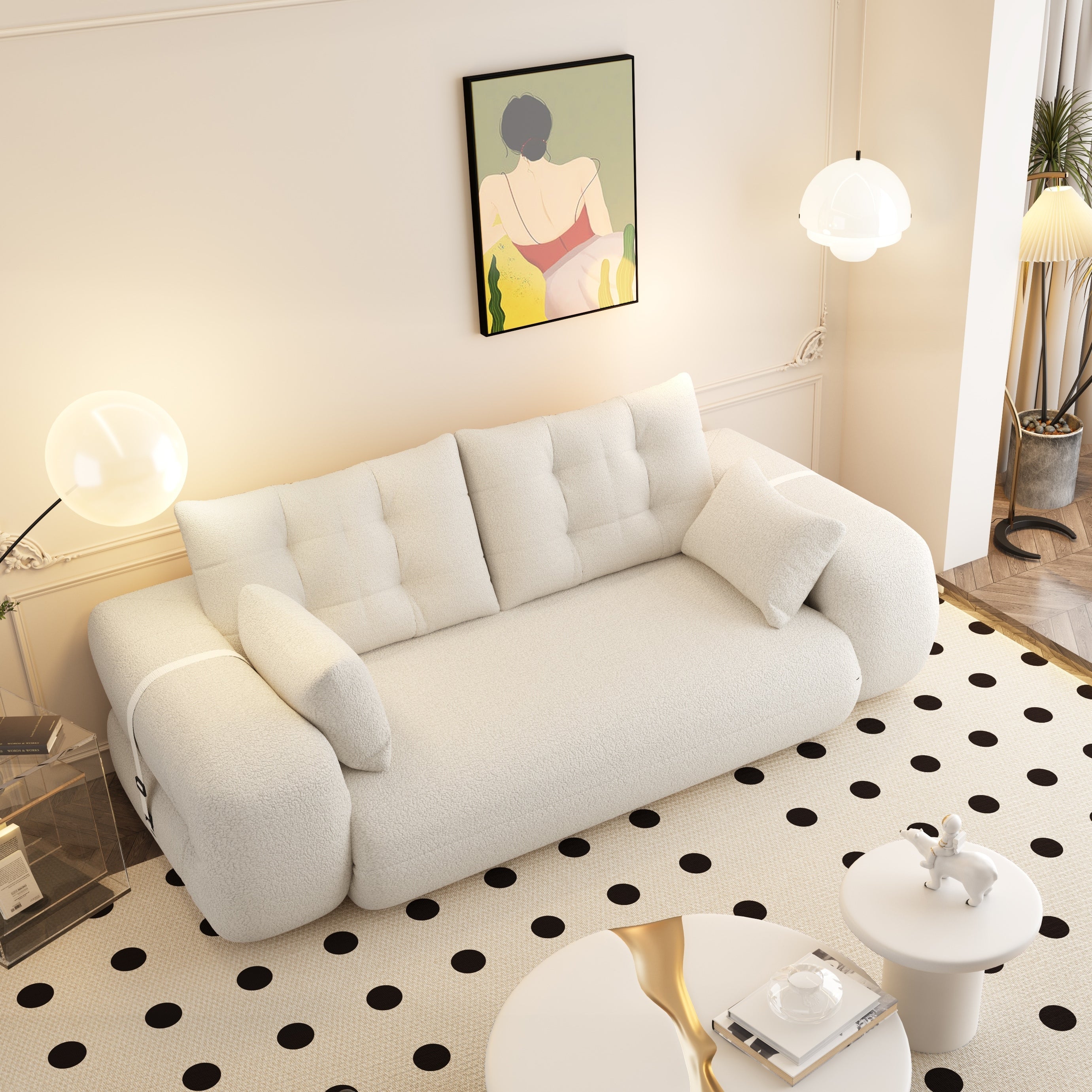 Lit pour chien 78,7 pouces, canapé-lit pliant 3 en 1