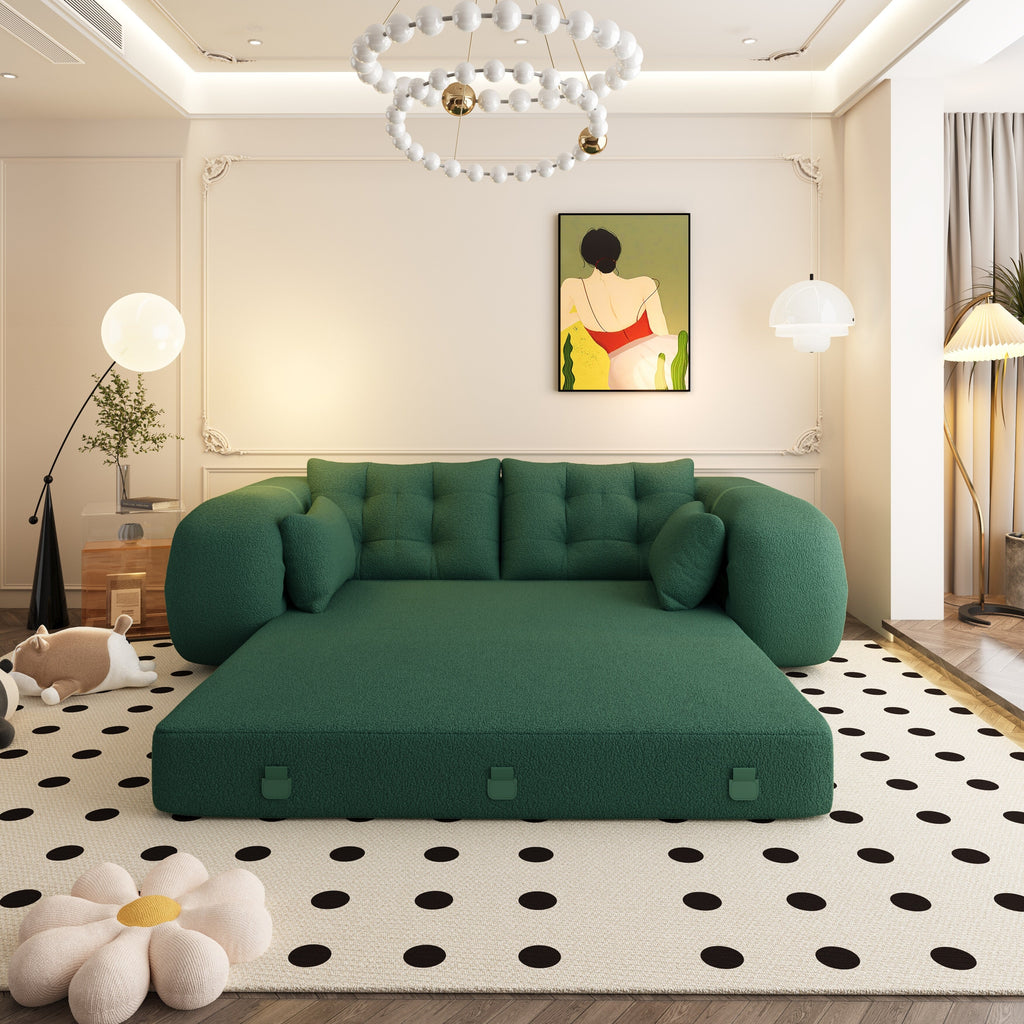 Lit pour chien 78,7 pouces, canapé-lit pliant 3 en 1