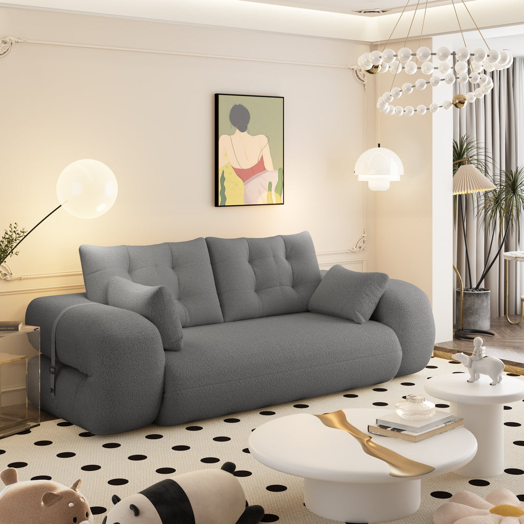 Lit pour chien 78,7 pouces, canapé-lit pliant 3 en 1