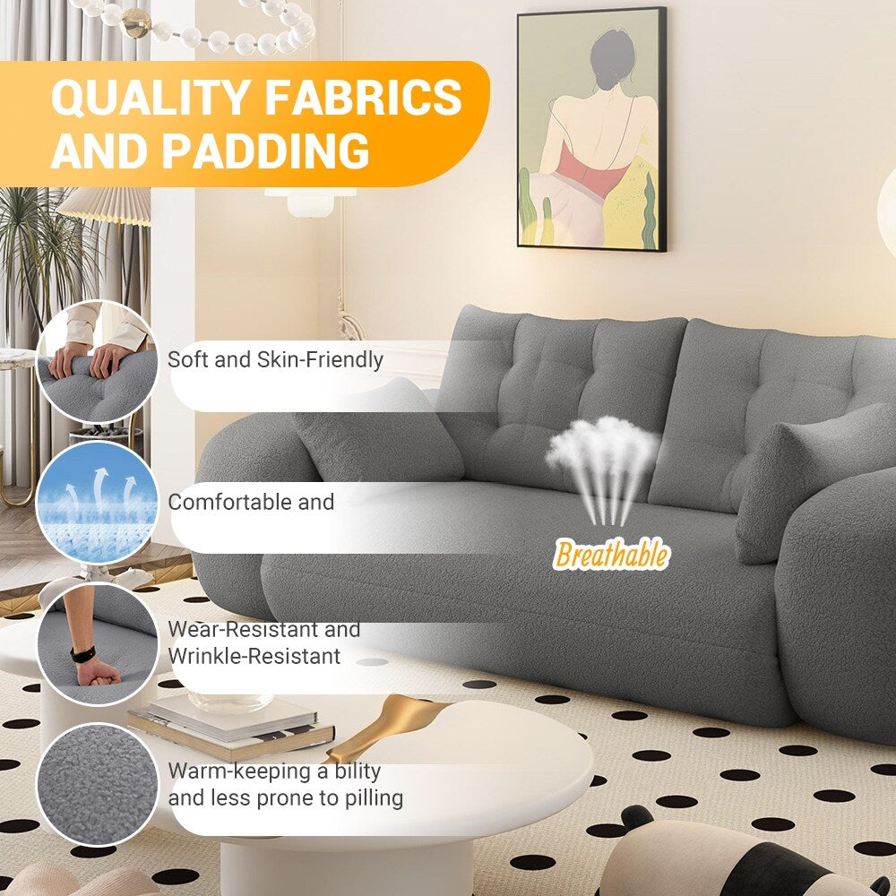 Canapé-lit 3 places modulable Teddy 78.7, convertible