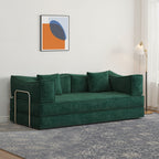 Canapé modulaire de 78,8 pouces, canapé convertible en bloc de pudding, canapé-lit sur pied avec accoudoirs et canapé-lit confortable