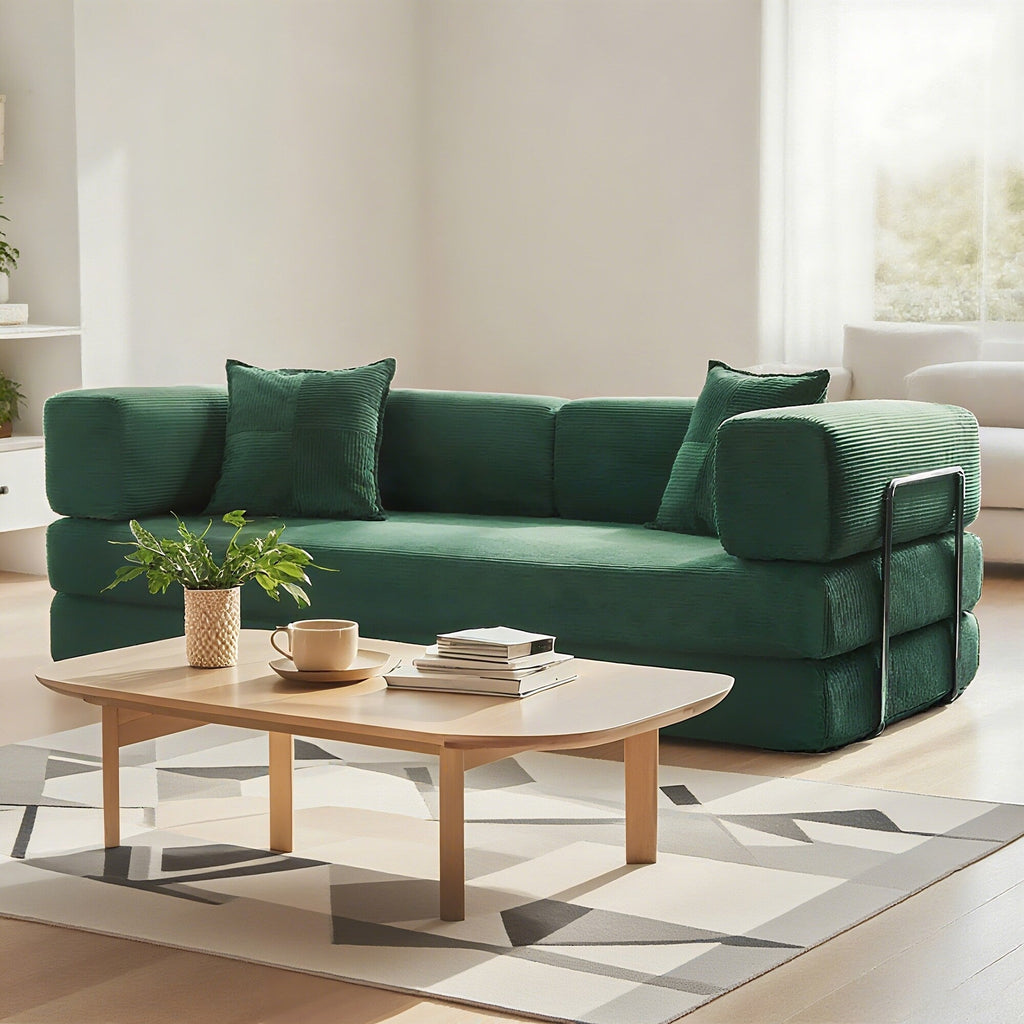 Canapé-lit convertible de 78,8 cm avec coussin de soutien dorsal et accoudoirs