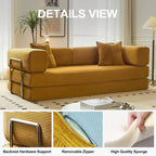 Canapé-lit convertible de 78,8 cm avec coussin de soutien dorsal et accoudoirs