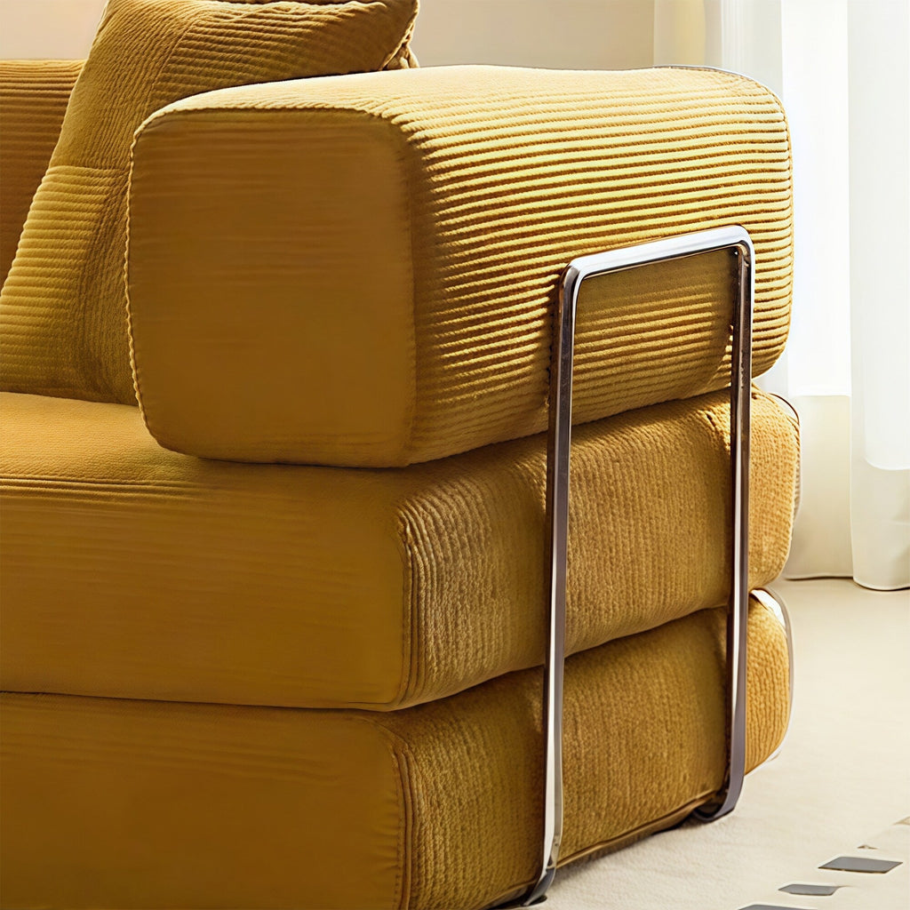 Canapé-lit convertible de 78,8 cm avec coussin de soutien dorsal et accoudoirs