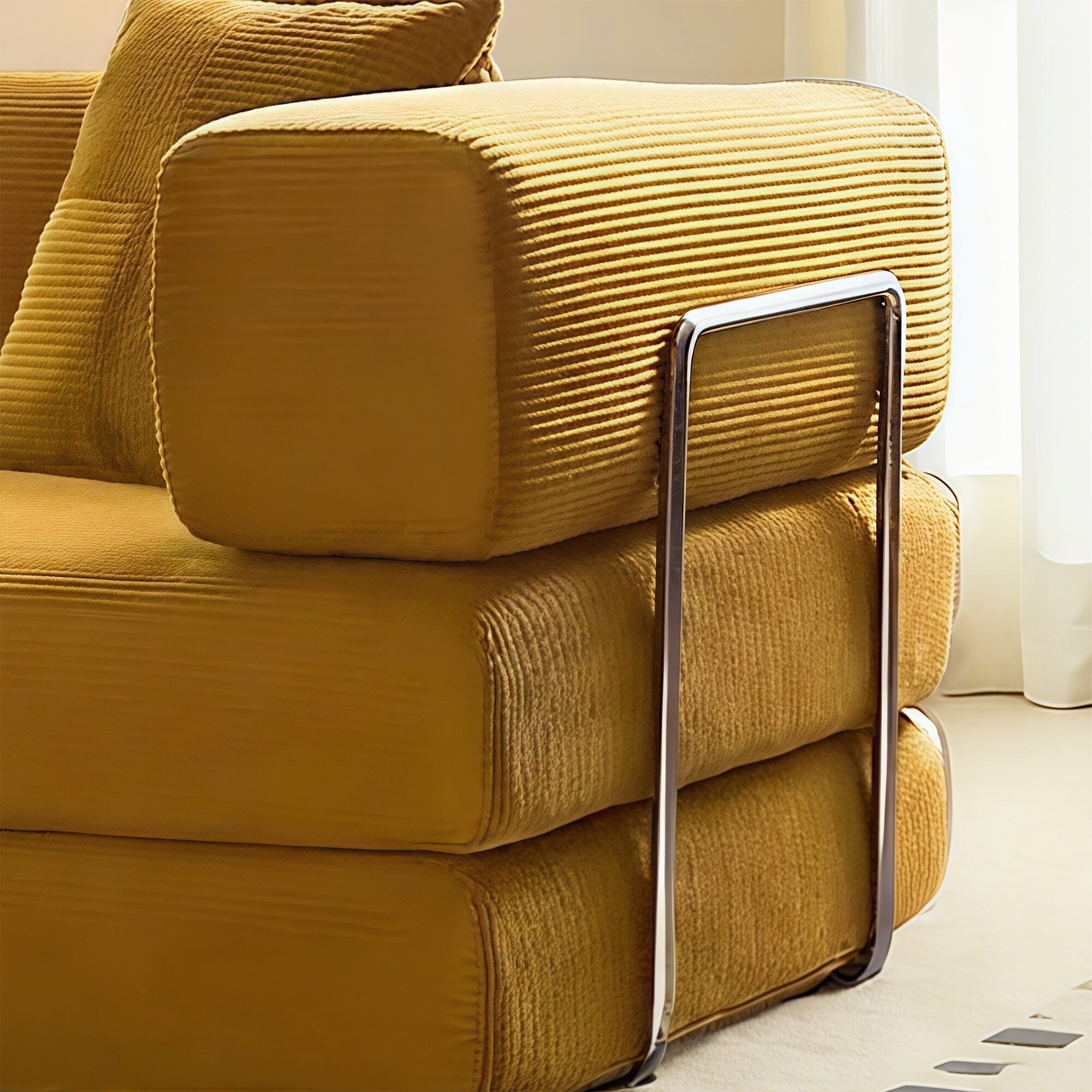 Canapé-lit convertible de 78,8 cm avec coussin de soutien dorsal et accoudoirs