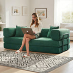 Canapé-lit convertible de 78,8 cm avec coussin de soutien dorsal et accoudoirs