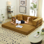 Canapé-lit convertible de 78,8 cm avec coussin de soutien dorsal et accoudoirs