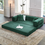 Canapé-lit convertible 78,8 pouces avec oreiller de compression, confortable, futon