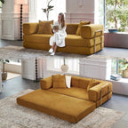 Canapé-lit convertible 78,8 pouces avec oreiller de compression, confortable, futon