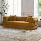 Canapé-lit convertible 78,8 pouces avec oreiller de compression, confortable, futon