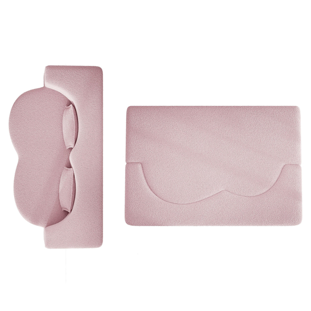 Canapé-lit convertible en tissu Teddy de 78 pouces, rempli de mousse, avec 2 oreillers et matelas pliant pour le salon