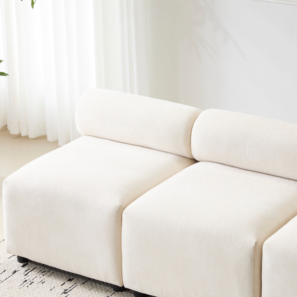 Canapé sectionnel modulaire 3 pièces en tissu 78 avec mousse haute résilience, ressorts sinueux et cadre en bois massif