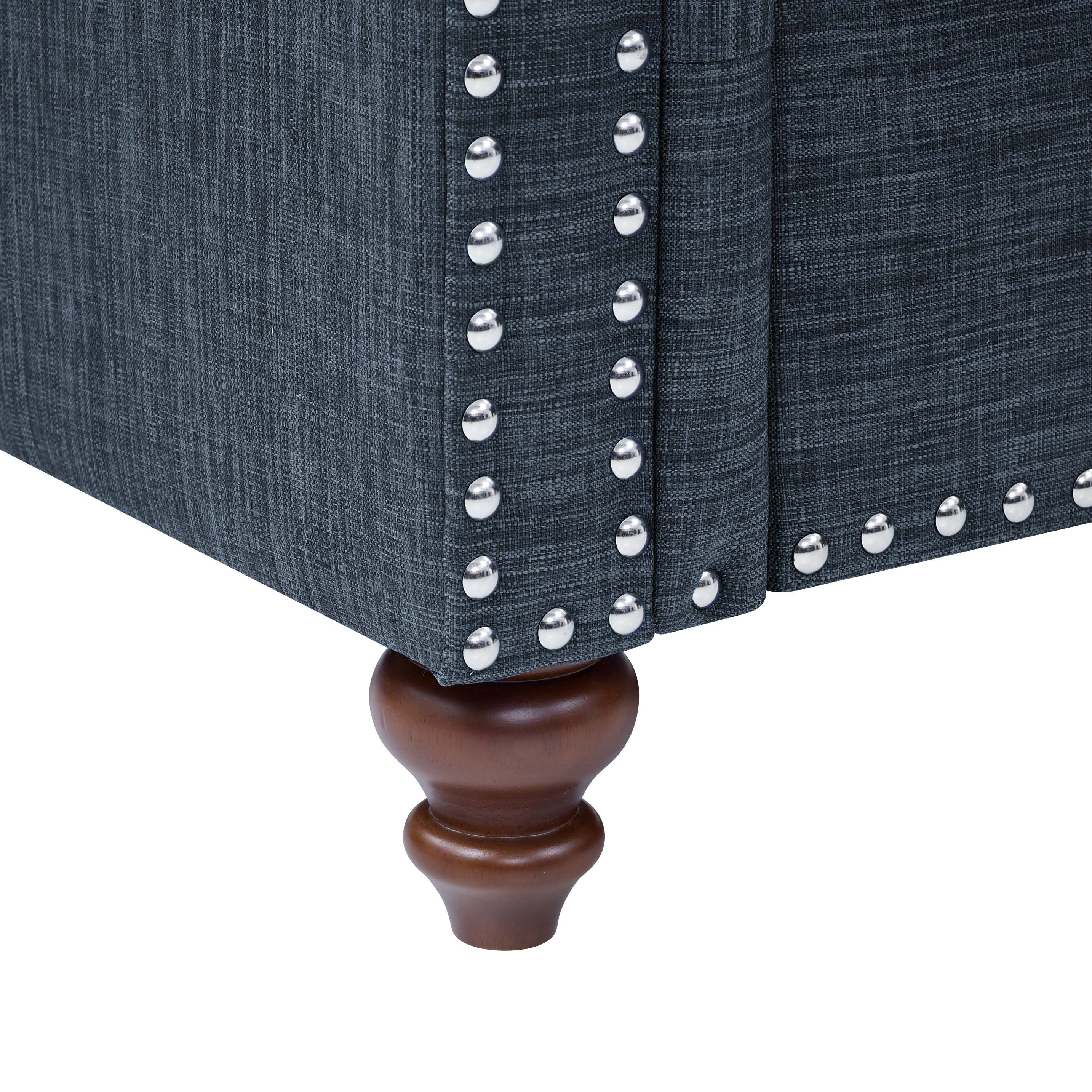 Canapé Harbor en lin mélangé - 30,5 po x 78 po x 35 po