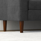 Canapé convertible 3 places en L en tissu de 78 po avec rangement, port USB et porte-gobelet