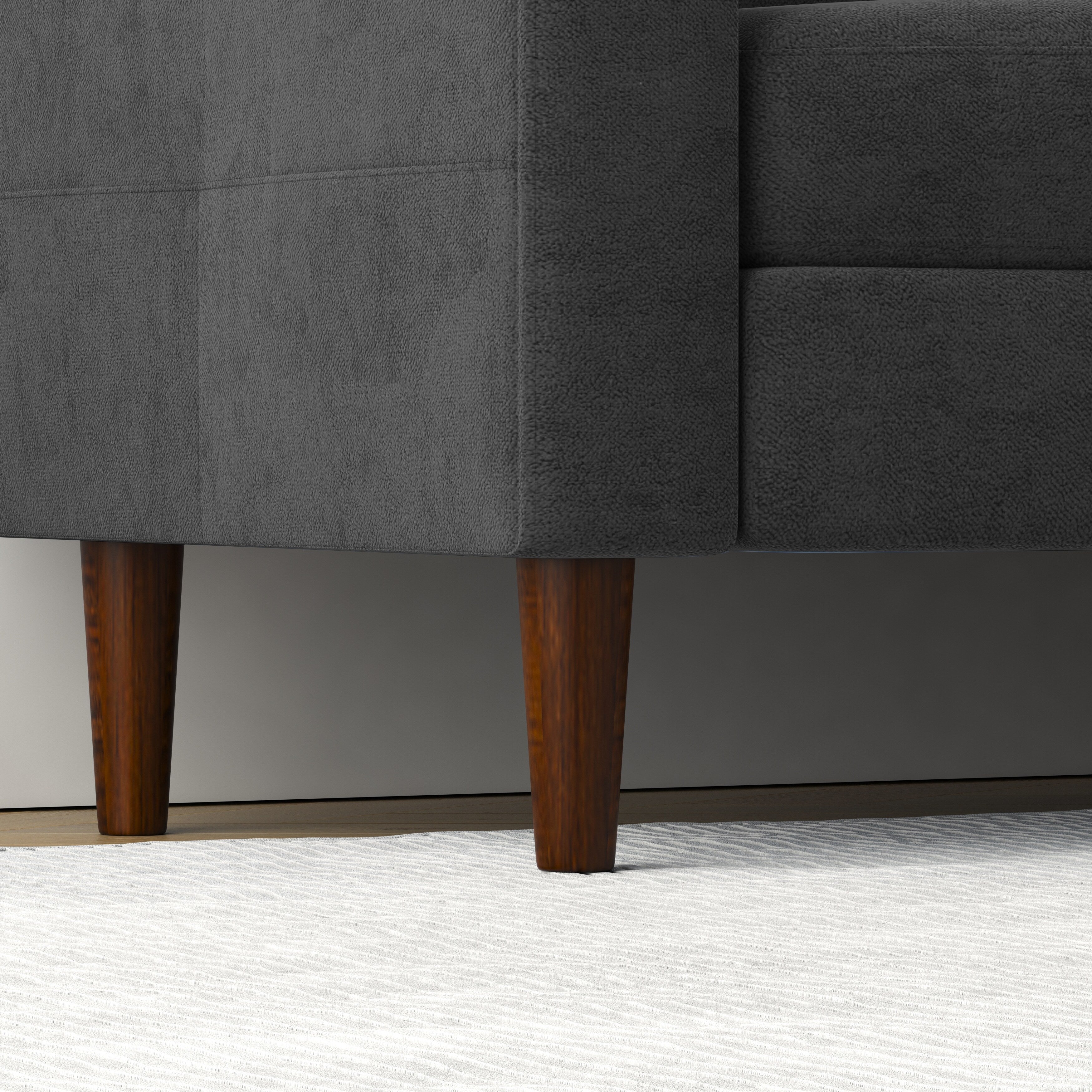 Canapé convertible 3 places en L en tissu de 78 po avec rangement, port USB et porte-gobelet