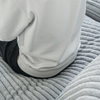 Canapé-lit en tissu pelucheux de 78 po