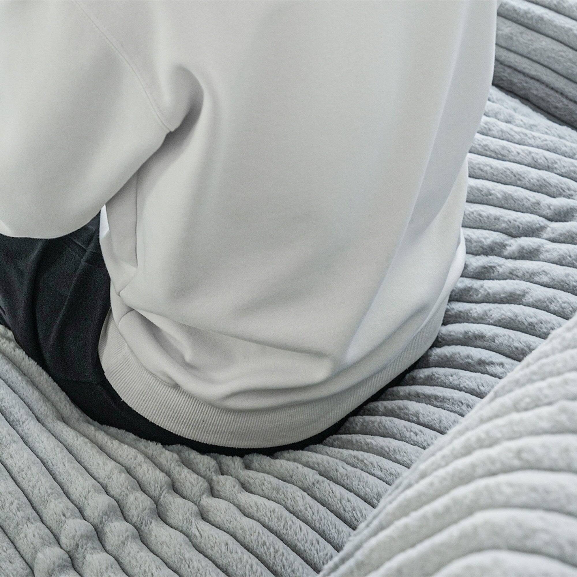 Canapé-lit en tissu pelucheux de 78 po