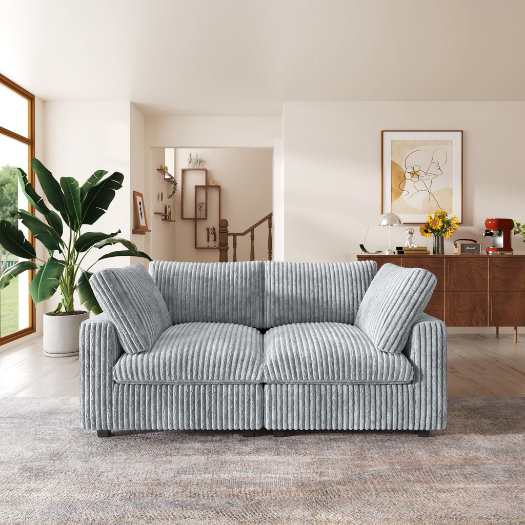 Canapé-lit en tissu pelucheux de 78 po