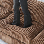 Canapé-lit en tissu pelucheux de 78 po