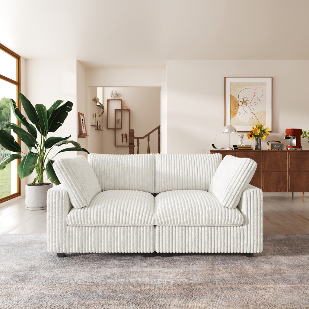 Canapé-lit en tissu pelucheux de 78 po