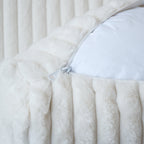 Canapé-lit en tissu pelucheux de 78 po