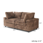 Canapé-lit en tissu pelucheux de 78 po