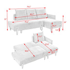 Canapé de 200 cm de long, avec sièges spacieux et confortables, pour appartement, bureau, salon