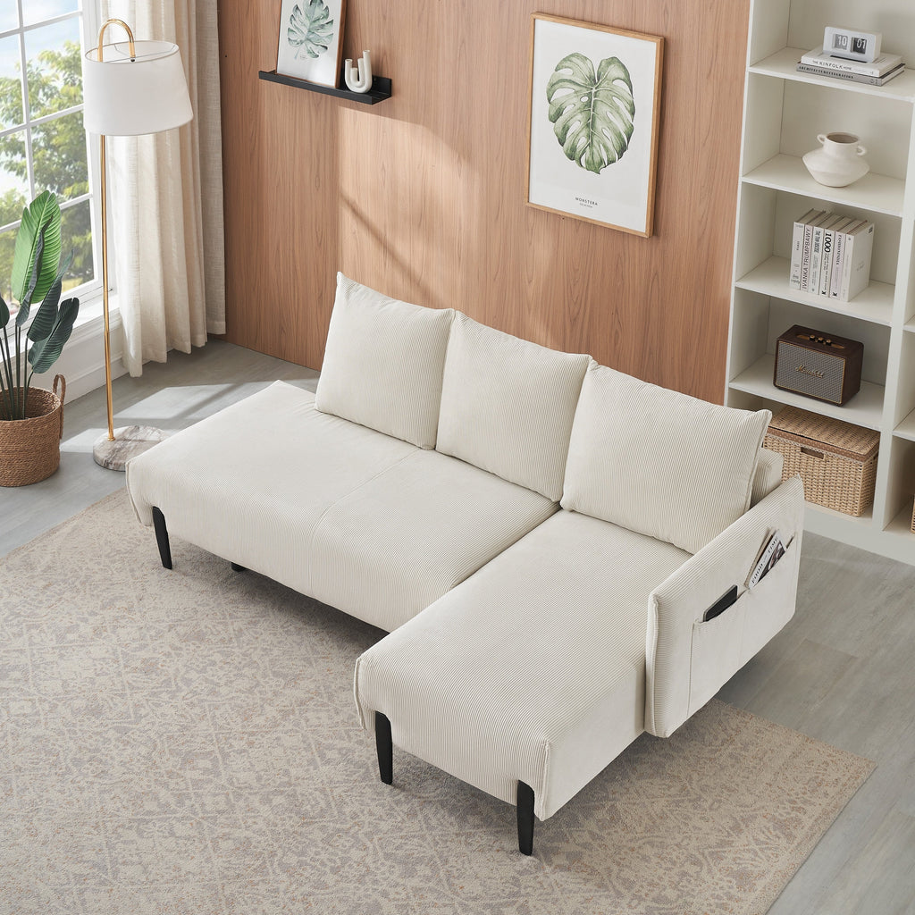 Canapé de 200 cm de long, avec sièges spacieux et confortables, pour appartement, bureau, salon