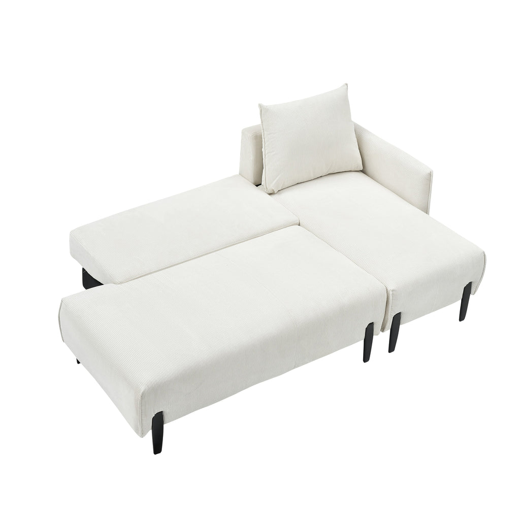 Canapé de 200 cm de long, avec sièges spacieux et confortables, pour appartement, bureau, salon