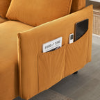 Canapé de 200 cm de long, avec sièges spacieux et confortables, pour appartement, bureau, salon