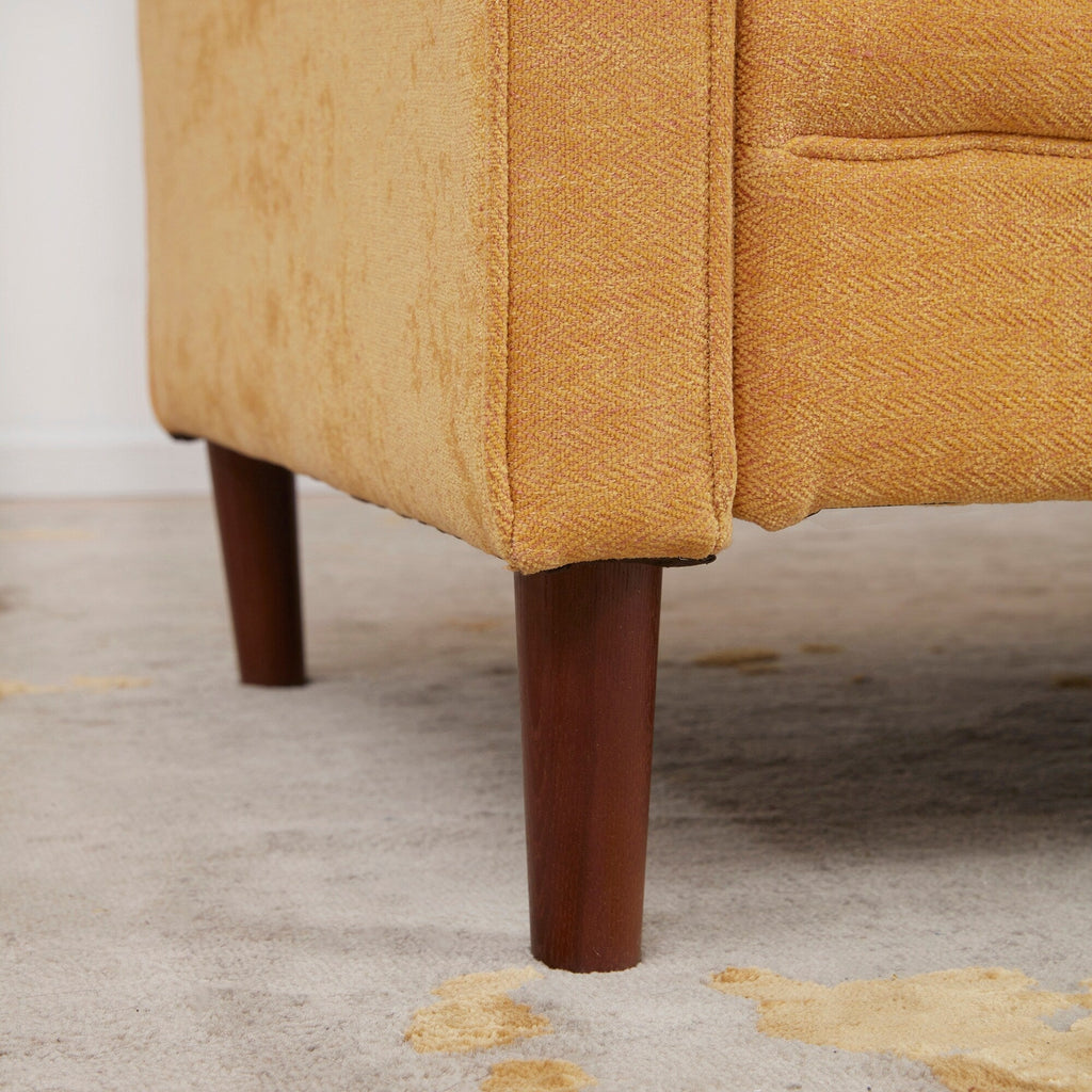 Canapé 3 places classique moderne en tissu 79,5 avec accoudoirs carrés pour salon