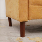 Canapé 3 places classique moderne en tissu 79,5 avec accoudoirs carrés pour salon