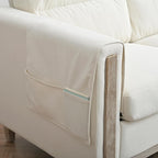 Canapé 3 places moderne de 79,5 pouces avec coussins et accoudoirs, poche latérale pour le salon