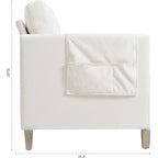 Canapé 3 places moderne de 79,5 pouces avec coussins et accoudoirs, poche latérale pour le salon