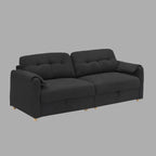 Canapé en tissu Teddy 79,5 - Élégant canapé 3 places avec garniture en métal et coussins en éponge résistants