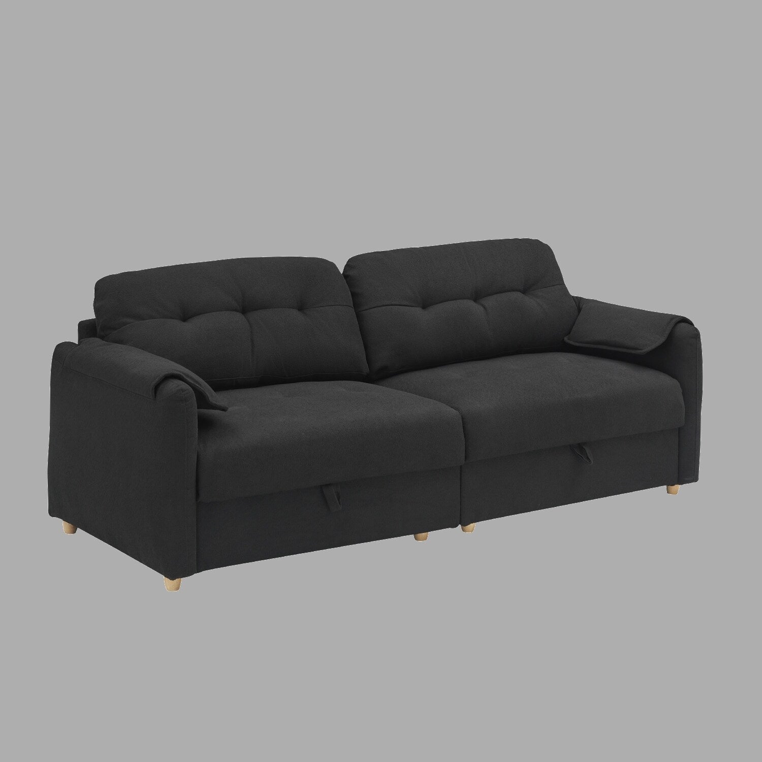 Canapé en tissu Teddy 79,5 - Élégant canapé 3 places avec garniture en métal et coussins en éponge résistants