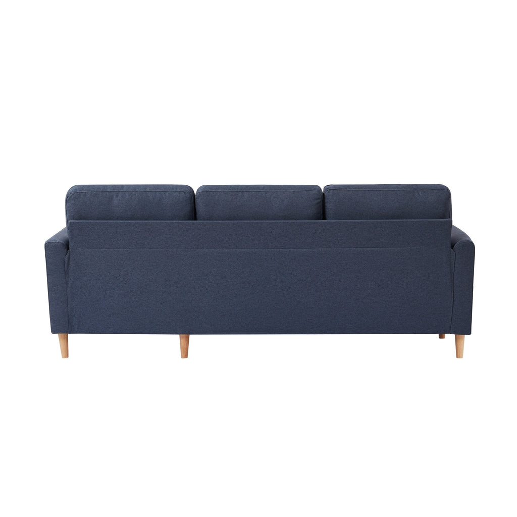 Canapé 3 places en tissu réglable en forme de L de 79,5 po avec lit gigogne et méridienne de rangement