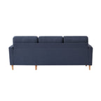 Canapé 3 places en tissu réglable en forme de L de 79,5 po avec lit gigogne et méridienne de rangement