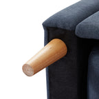 Canapé 3 places en tissu réglable en forme de L de 79,5 po avec lit gigogne et méridienne de rangement