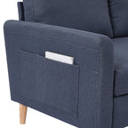 Canapé 3 places en tissu réglable en forme de L de 79,5 po avec lit gigogne et méridienne de rangement