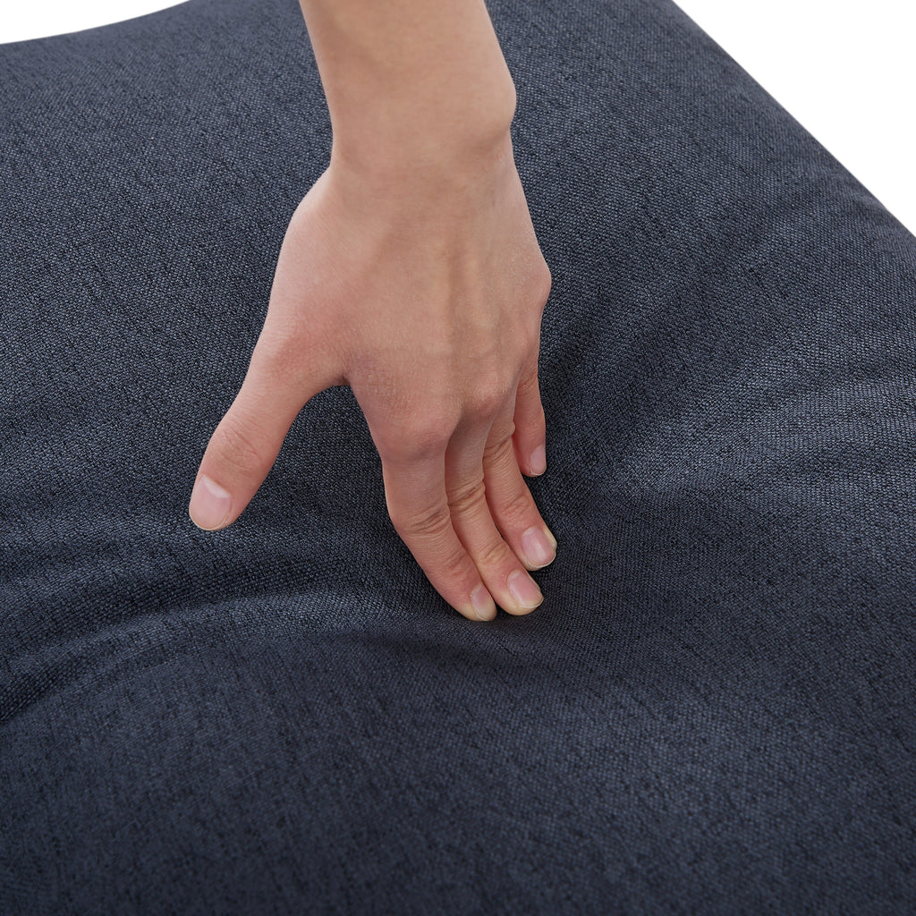 Canapé-lit 3 places en L en tissu de 79,5 pouces avec méridienne, lit gigogne et design rembourré